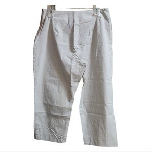 Briggs Petite Capri Pants Women's Size 12P White Spring Summer Plaid RN 102803